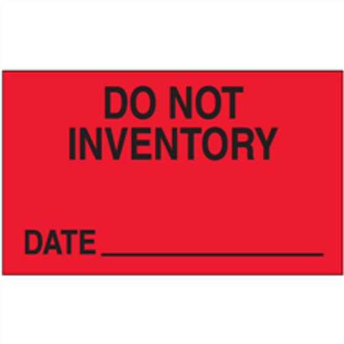 "Do Not Inventory - Date"  (Fluorescent Red) Production Labels