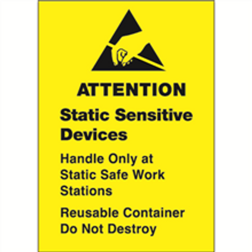 "Static Sensitive Devices" Anti-Static Labels