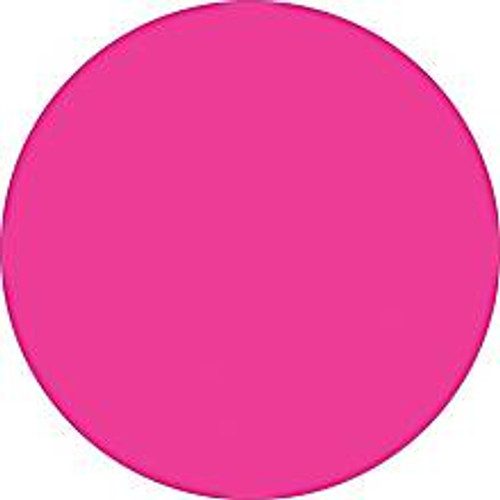 Fluorescent Pink Circle Inventory Label - Round Inventory Stickers