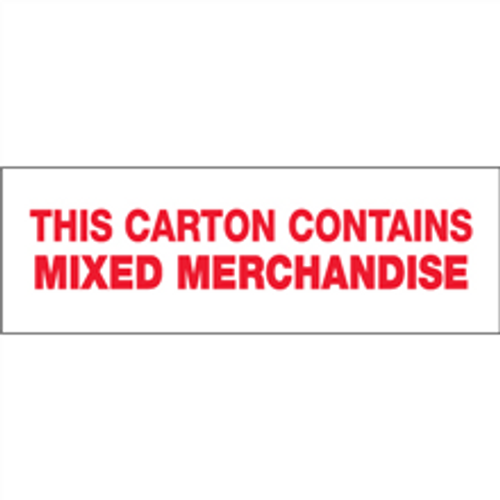 "Mixed Merchandise" Pre-Printed Carton Sealing Tape