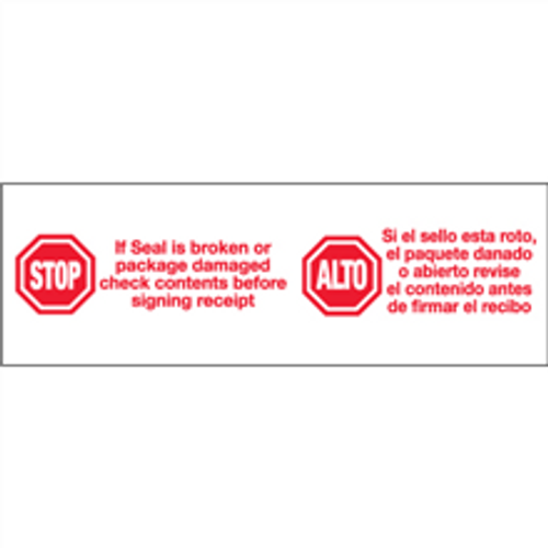 "Stop / Alto" Pre-Printed Carton Sealing Tape