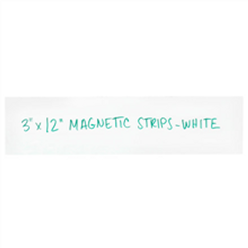 3" x 12" White  Warehouse Labels - Magnetic Strips