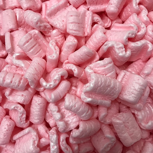Pink Anti Static Loose Void Fill Packing Peanuts 20 Cubic Feet