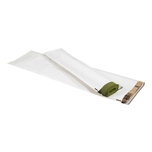 9 1/2" x 45" Long Poly Courier Mailers White Flat Self Seal Envelopes