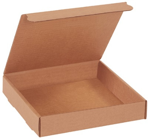 7 3/8" x 7 3/8" x 1 3/8" (200#/ECT-32-B) Kraft Literature Corrugated Cardboard Mailers