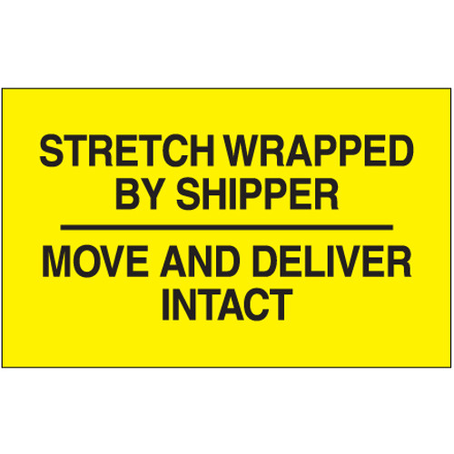 "Stretch Wrapped By Shipper" Labels
