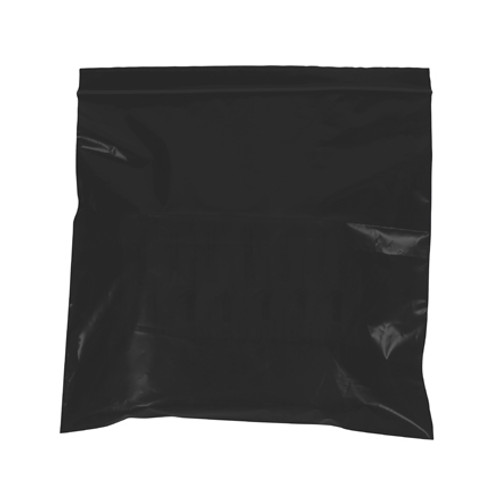 9" x 12" - 2 Mil Black Reclosable Poly Bags