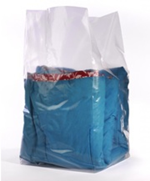 15"X9"x27" Clear Gusseted Poly Bags 1.5 mil 