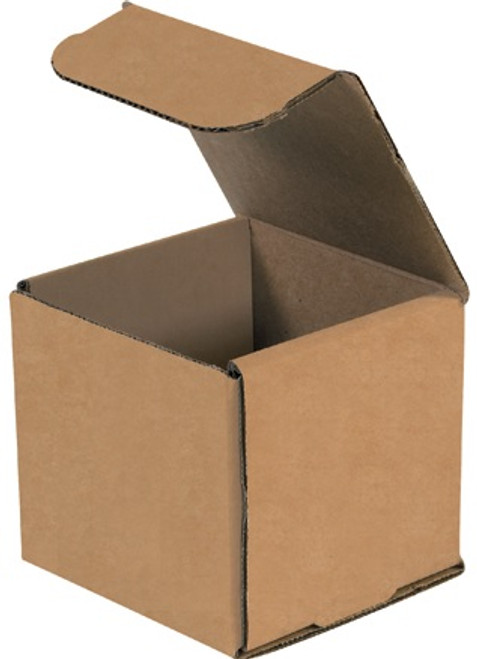 4" x 4" x 4" (ECT-32-B) Kraft Corrugated Cardboard Mailers