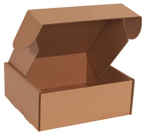 10" x 10" x 4" (200#/ECT-32-B) Kraft Deluxe Literature Corrugated Cardboard Mailers