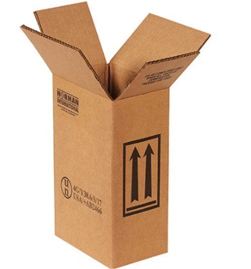 6 3/4" x 4 5/16" x 10 3/8" (ECT-51) Double Wall Kraft Corrugated Cardboard Shipping Boxes. Holds 1 - 1 gallon F-Style container.