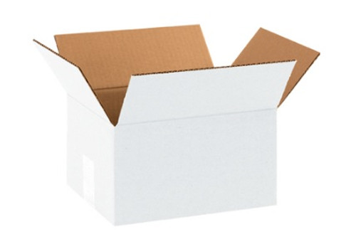 8" x 6" x 4" (ECT-32) White Corrugated Cardboard Shipping Boxes