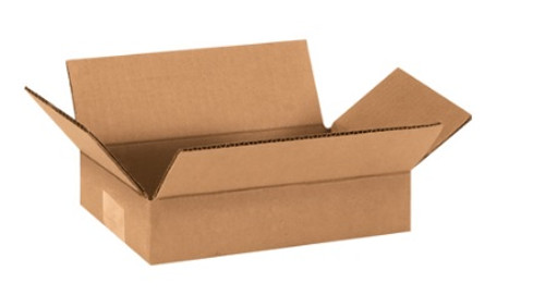 9" x 6" x 2" (ECT-32) Flat Kraft Corrugated Cardboard Shipping Boxes