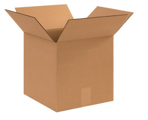 13" x 13" x 13" (ECT-44) Heavy-Duty Single Wall Kraft Corrugated Cardboard Shipping Boxes