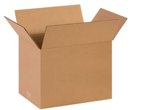 14" x 10" x 10" (ECT-44) Heavy-Duty Single Wall Kraft Corrugated Cardboard Shipping Boxes