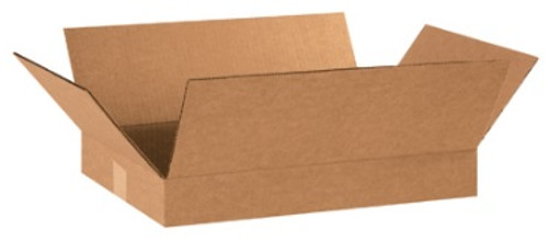 20" x 12" x 3" (ECT-32) Flat Kraft Corrugated Cardboard Shipping Boxes