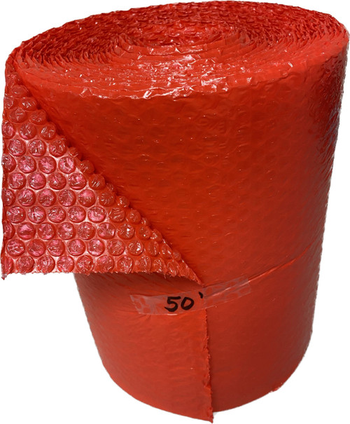 50 Foot Red Protective Packaging Cushioning Bubble Wrap® Roll