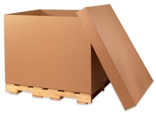 48" x 40" x 48" (TW/ECT-90) Heavy-Duty Triple Wall  Kraft Corrugated Cardboard Gaylord Bottoms.