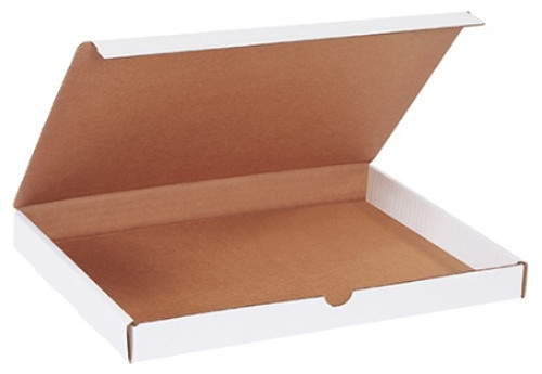 13" x 10" x 1 1/4" (200#/ECT-32-B) White Literature Corrugated Cardboard Mailers