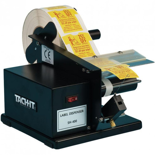 Works with all types and shapes of transparent and opaque labels up to 6" wide.