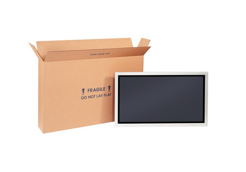 64" x 8" x 40" (DW/ECT-71) Heavy-Duty Double Wall Corrugated Cardboard Flat-Panel TV Shipping Boxes