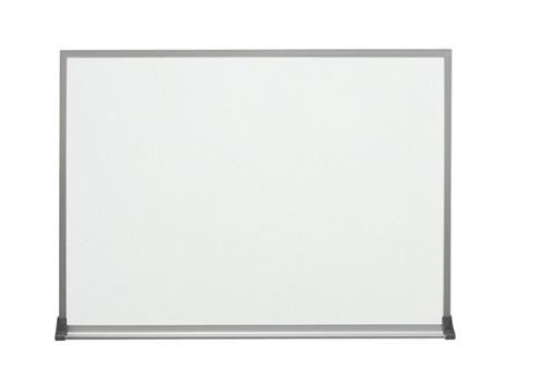 2' x 1 1/2'  White Melamine Dry Erase Board with Marker Tray and Factory Mounted Hangers