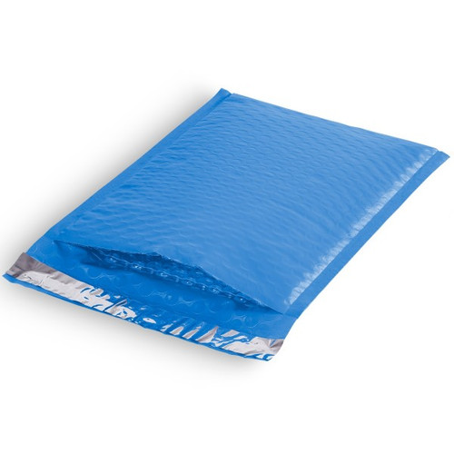 Size #2 8.5"x11" Blue Color Poly Bubble Mailers with Peel-N-Seal