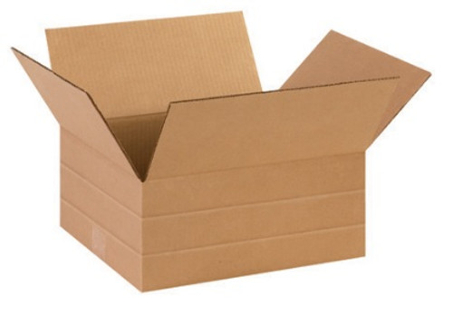 14" x 10" x 6" (ECT-32) Multi-Depth Kraft Corrugated Cardboard Shipping Boxes