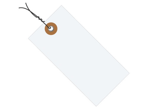 3 1/4" x 1 5/8" White Tyvek® Pre-Wired Shipping Inventory Tags are Tough Durable / Tear, Chemical, Moisture and Mildew Resistant. 