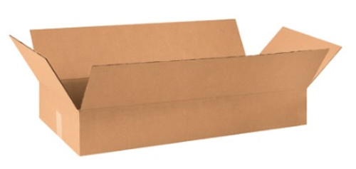 30" x 12" x 6" (ECT-32) Flat Kraft Corrugated Cardboard Shipping Boxes