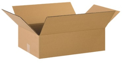 22" x 14" x 4" (ECT-32) Flat Kraft Corrugated Cardboard Shipping Boxes