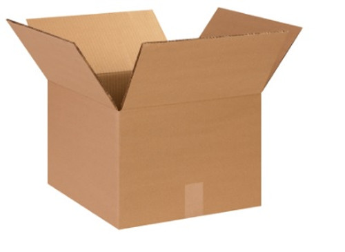 14" x 14" x 12" (DW/ECT-48) Heavy-Duty Double Wall Kraft Corrugated Cardboard Shipping Boxes