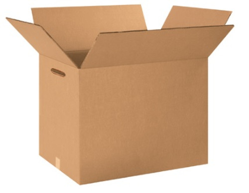 18" x 12" x 12" (DW/ECT-48) Heavy-Duty Double Wall Kraft Corrugated Cardboard Shipping Boxes with Hand Holes.