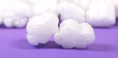 White Puffy Cloud Shaped Packing Peanuts. Environmentally Friendly to all Ecosystems such as Lakes, Streams, Rivers, & Oceans