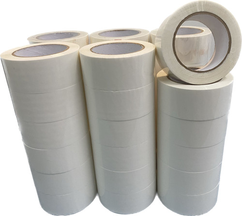 White Carton Sealing Tape 2" x 55 Yards 2 Mil. 36 Rolls