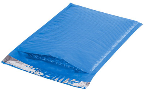 Economy Blue Poly Bubble Mailers with Self Seal Closure 4.25" x 7" (500 Qty) #000 FREE SHIPPING