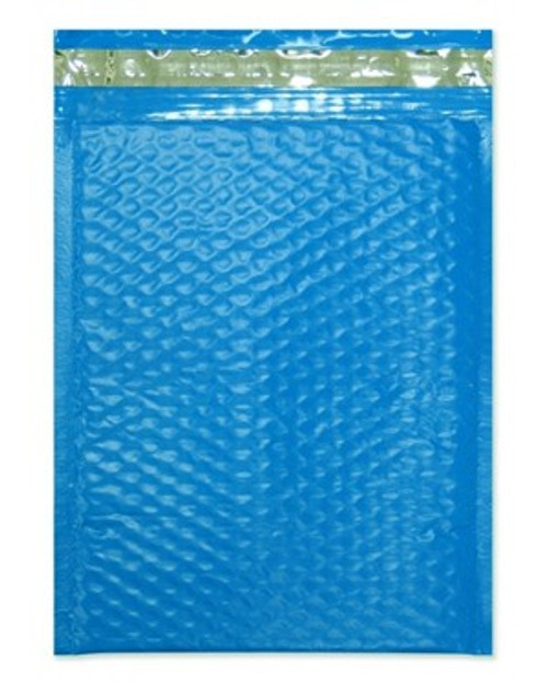 Economy Blue Poly Bubble Mailers with Self Seal Closure 4.25" x 7"