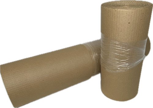 20 foot roll of 12 inch wide b flute singleface corrugated