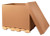 36" x 36" x 36" (TW/ECT-90) Heavy-Duty Triple Wall Gaylord Bottoms. Kraft Corrugated Cardboard Shipping Boxes.