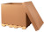 40" x 30" x 30" (TW/ECT-90) Heavy-Duty Triple Wall Gaylord Bottoms. Kraft Corrugated Cardboard Shipping Boxes.