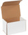 8" x 5" x 5" (ECT-32-B) White Corrugated Cardboard Mailers