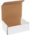 8" x 6" x 3" (ECT-32-B) White Corrugated Cardboard Mailers