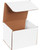 8" x 7" x 6" (ECT-32-B) White Corrugated Cardboard Mailers