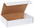 17 1/8" x 11 1/8" x 4" (200#/ECT-32-B) White Literature Corrugated Cardboard Mailers
