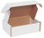 9" x 6 1/4" x 3" (200#/ECT-32-B) White Deluxe Literature Corrugated Cardboard Mailers