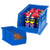 10 3/4" x 8 1/4" x 7" Blue Plastic Stack & Hang Bin Boxes - Fits 10 3/4" Shelf