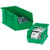 10 3/4" x 8 1/4" x 7" Green Plastic Stack & Hang Bin Boxes - Fits 10 3/4" Shelf