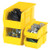 14 3/4" x 8 1/4" x 7" Yellow Plastic Stack & Hang Bin Boxes - Fits 14 3/4" Shelf