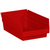 11 5/8" x 6 5/8" x 4" Red  Plastic Shelf Bin Boxes