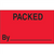 "Packed By" (Fluorescent Red) Production Labels